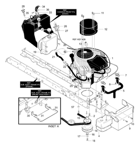 Part Location Diagram of 94335-821 Briggs and Stratton Weld, Assembly Shield